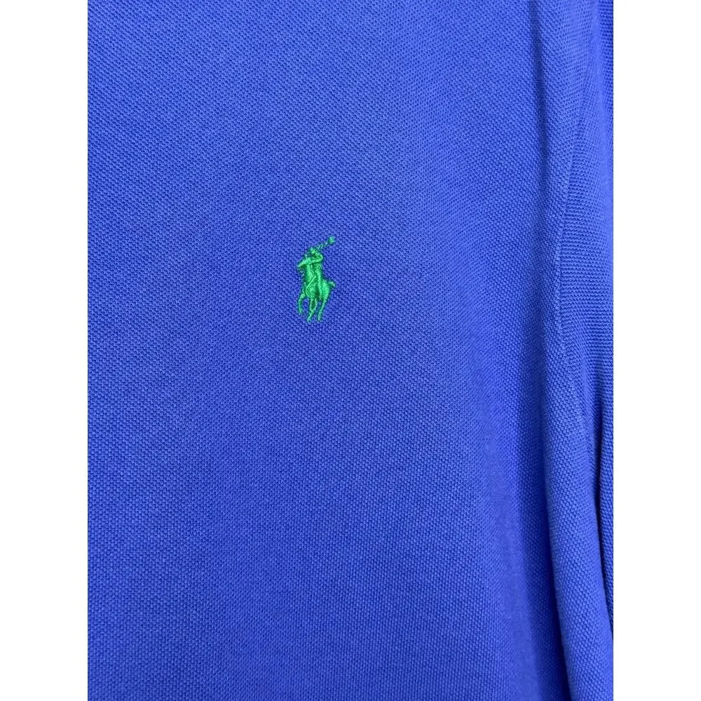 Polo Ralph Lauren Polo Shirt Mens XL Blue Classic Fit Pique Cotton Preppy S/S